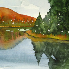 Схема вышивки «watercolour lake»