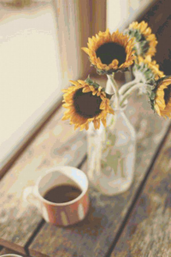 sunflowers in bottle - sunflowers in bottle - предпросмотр