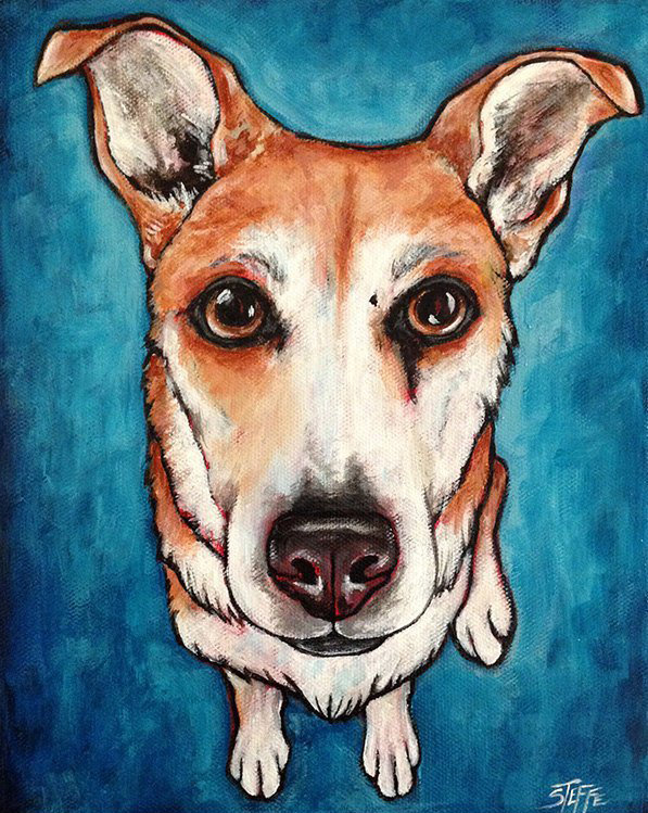 dog on canvas - dog on canvas - оригинал