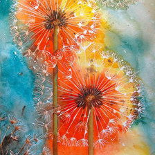 Схема вышивки «watercolour dandelions»