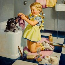 Схема вышивки «виселое купание»