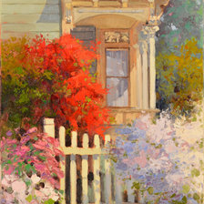 Схема вышивки «watercolour doors»