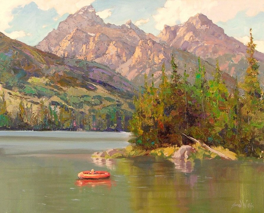 watercolour lake - watercolour lake - оригинал