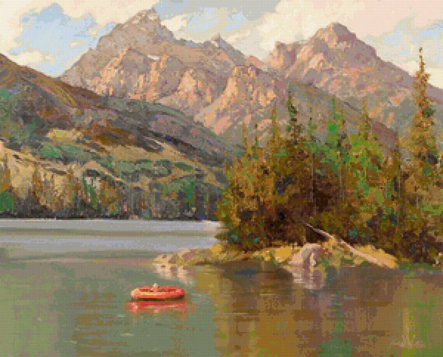 watercolour lake - watercolour lake - предпросмотр