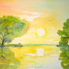 Схема вышивки «watercolour sunrise»