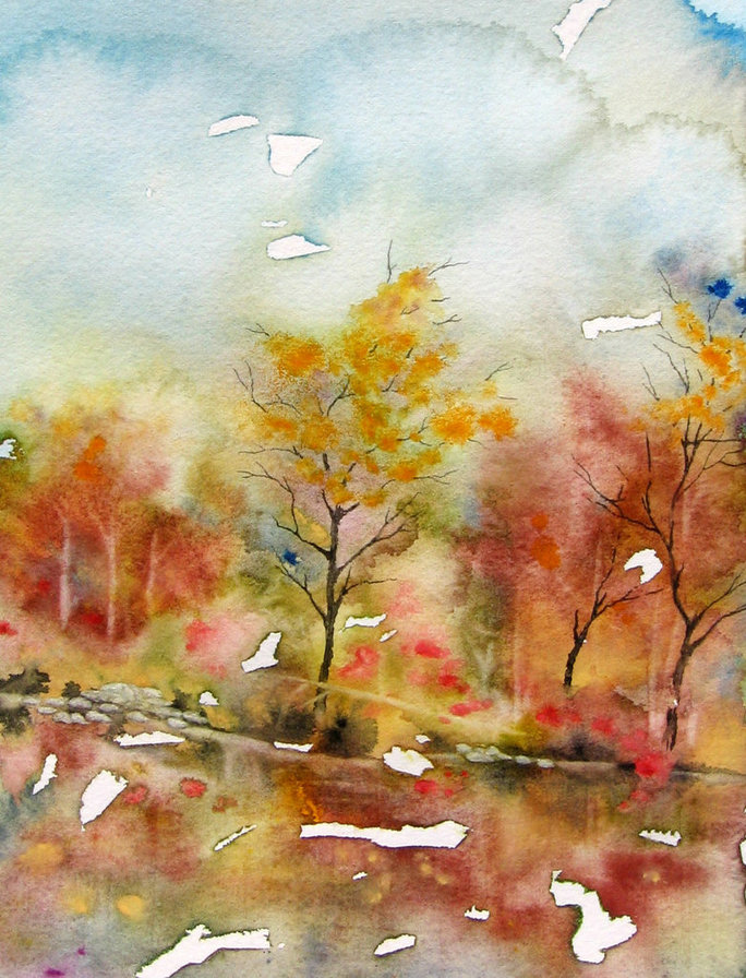watercolor autumn - watercolor autumn - оригинал