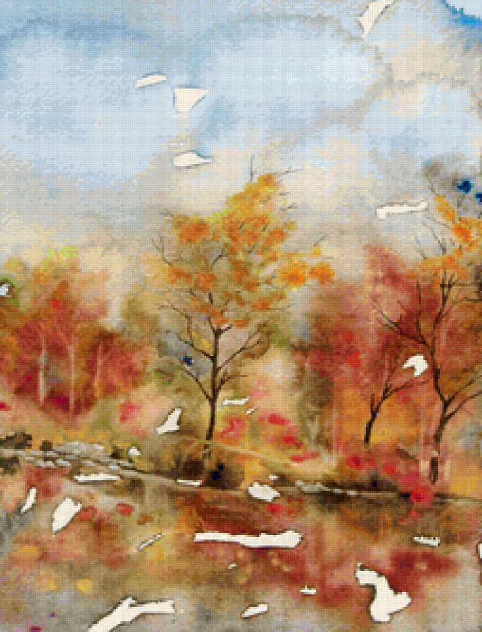 watercolor autumn - watercolor autumn - предпросмотр