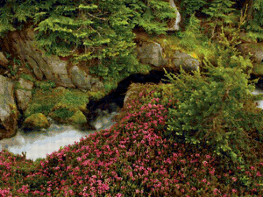 ручиек в лесу - предпросмотр