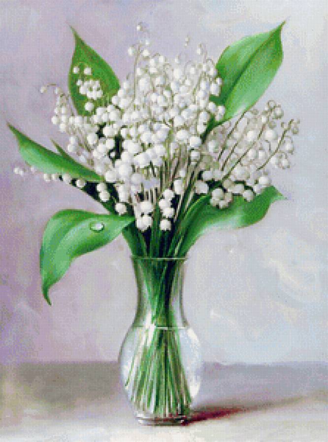 Светлого мая привет - ландыши, цветы в вазе, белые цветы, букет, натюрморт, весенние цветы - предпросмотр