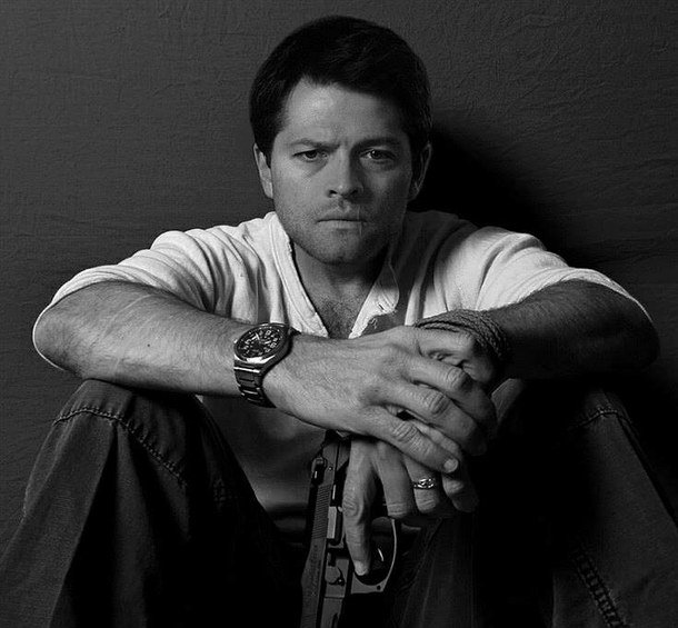 сверхъестественное - актер, сверхъестественное, сериал, монохром - оригинал