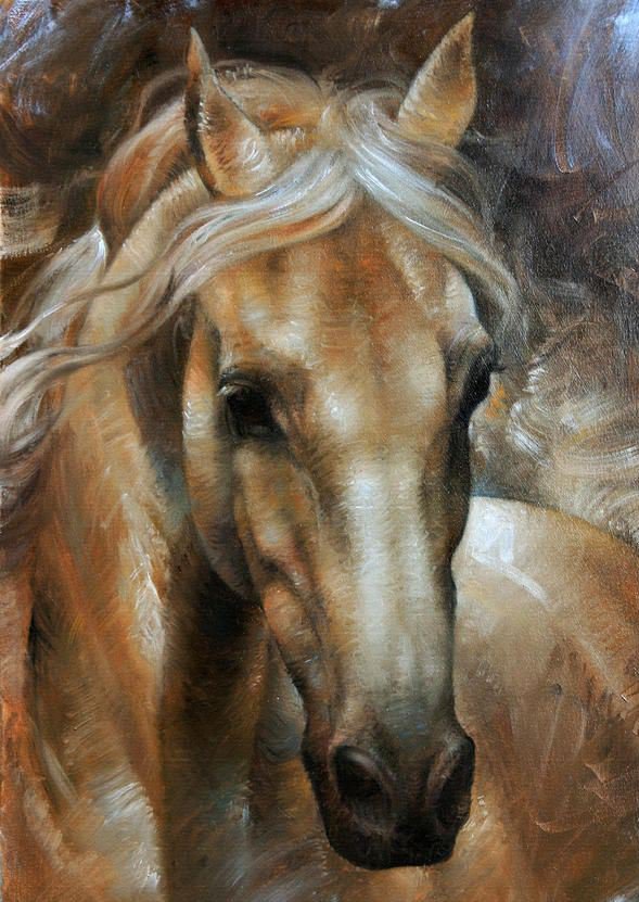 лошадка - картина, лошади - оригинал