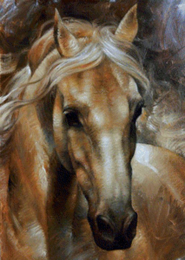 лошадка - картина, лошади - предпросмотр