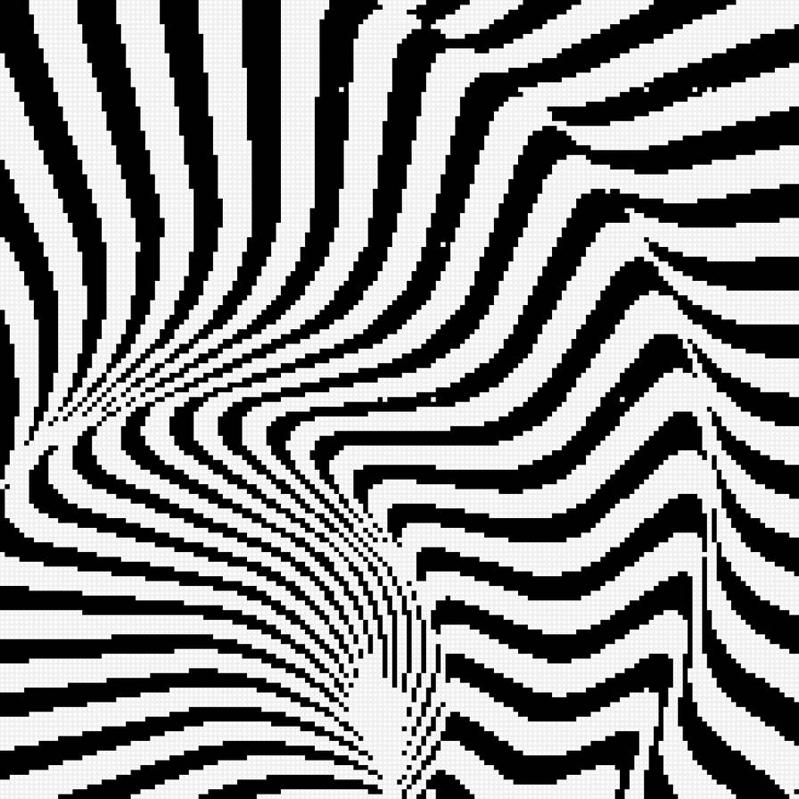 Психоделика 4 - иллюзия, монохром, зебра - предпросмотр