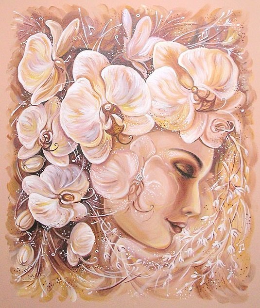 моя прекрасная Леди - женщина, белые цветы, девушка - оригинал