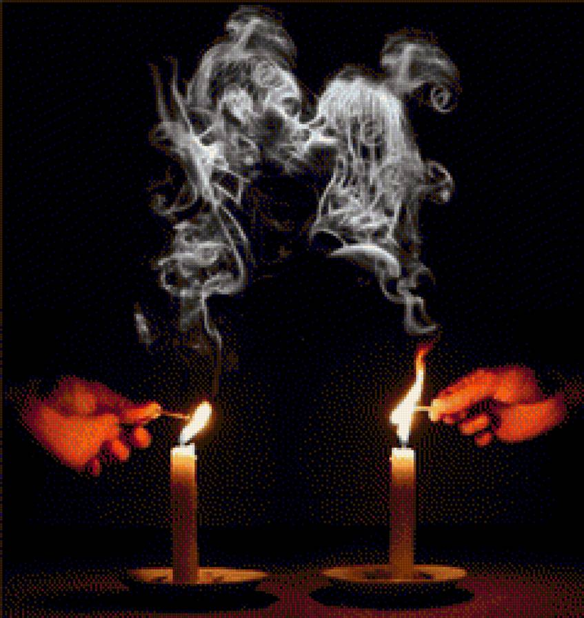 свеча - свеча, пара, любовь - предпросмотр