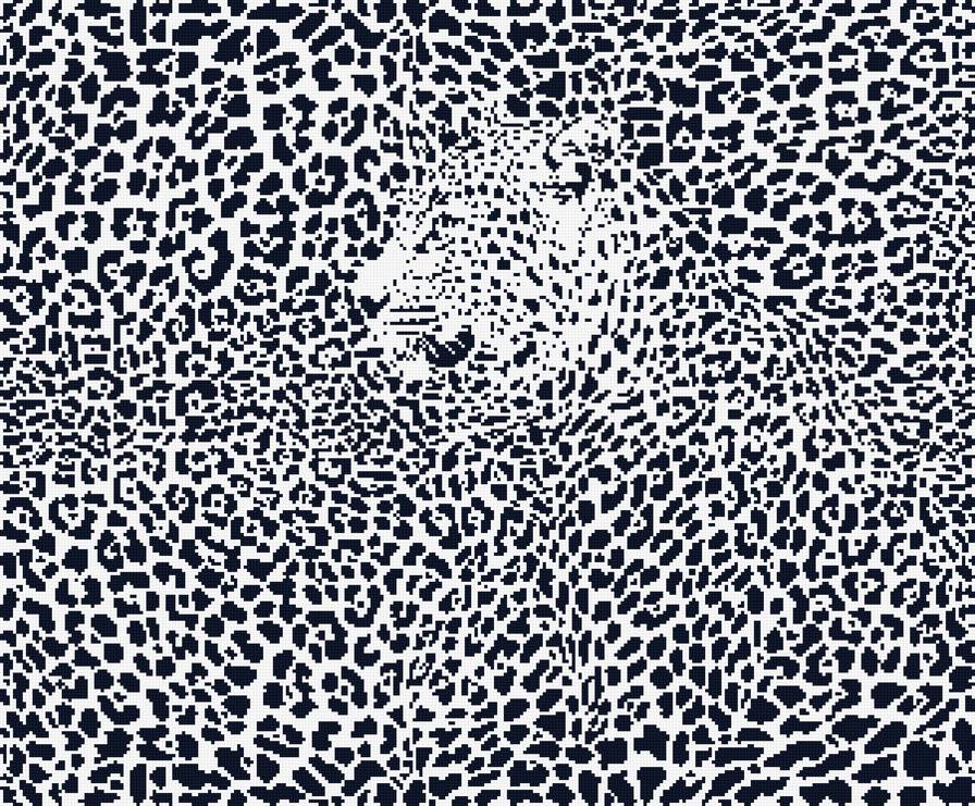 Снежный барс - иллюзия, барс, монохром - предпросмотр