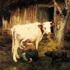 Схема вышивки «M.A.Charles The Milkmaid»