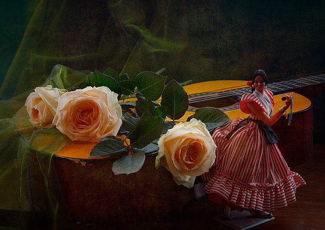 РОЗЫ НА ГЕТАРЕ - оригинал