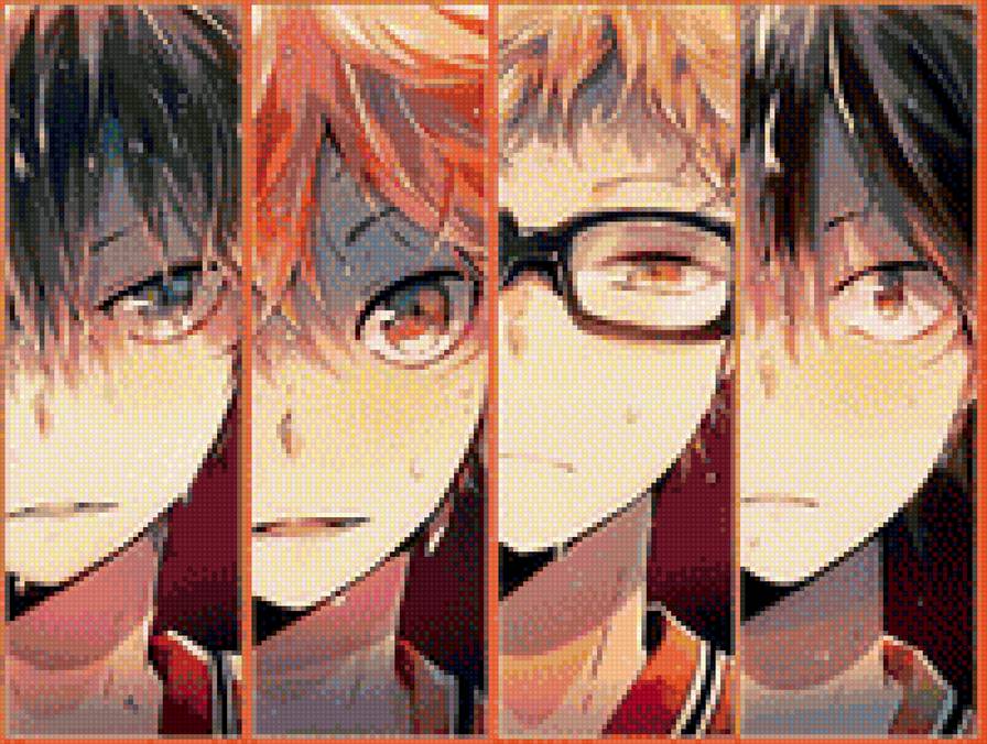 Карасуно=) - хината. тссукишима, ямагути, кагеяма - предпросмотр