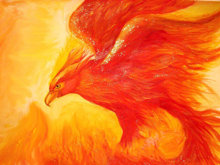 Феникс - мифические животные, огонь, птица, возрождение, феникс - оригинал