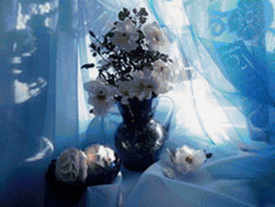 Натюрморт с цветами - натюрморт, дпи - предпросмотр