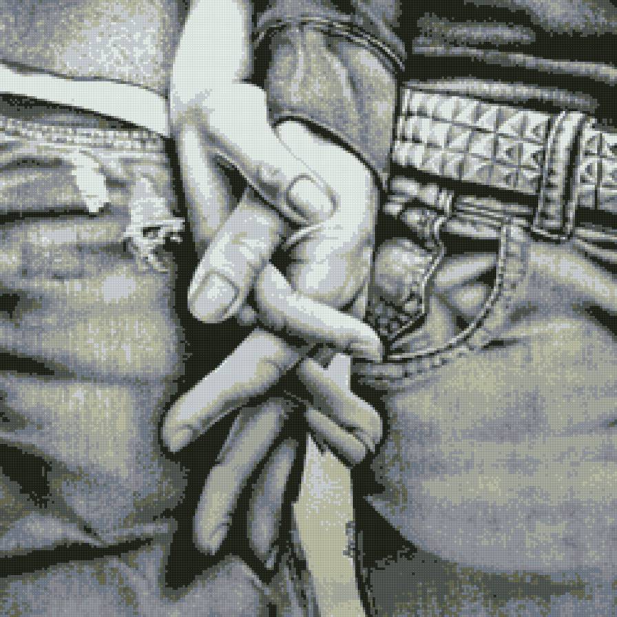 вместе всегда - прикосновения, любовь, пара, люди, джинсы, руки - предпросмотр