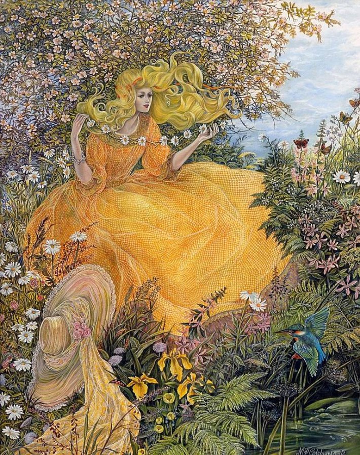 леди в саду - девушка - оригинал