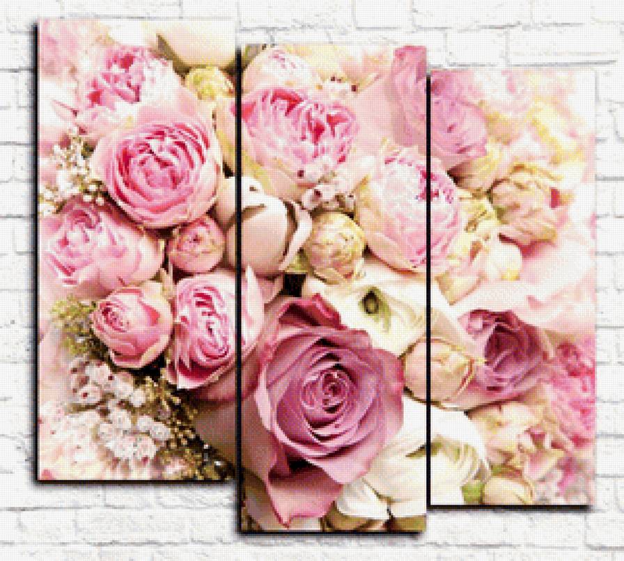 Нежный букет - розы, нежный букет, букет - предпросмотр