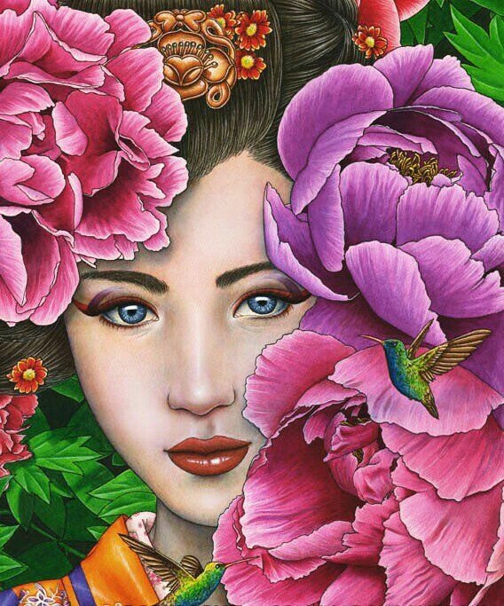 Восточная красавица - женщина, японка, девушка - оригинал