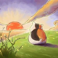 Схема вышивки «Nyanko sensei»