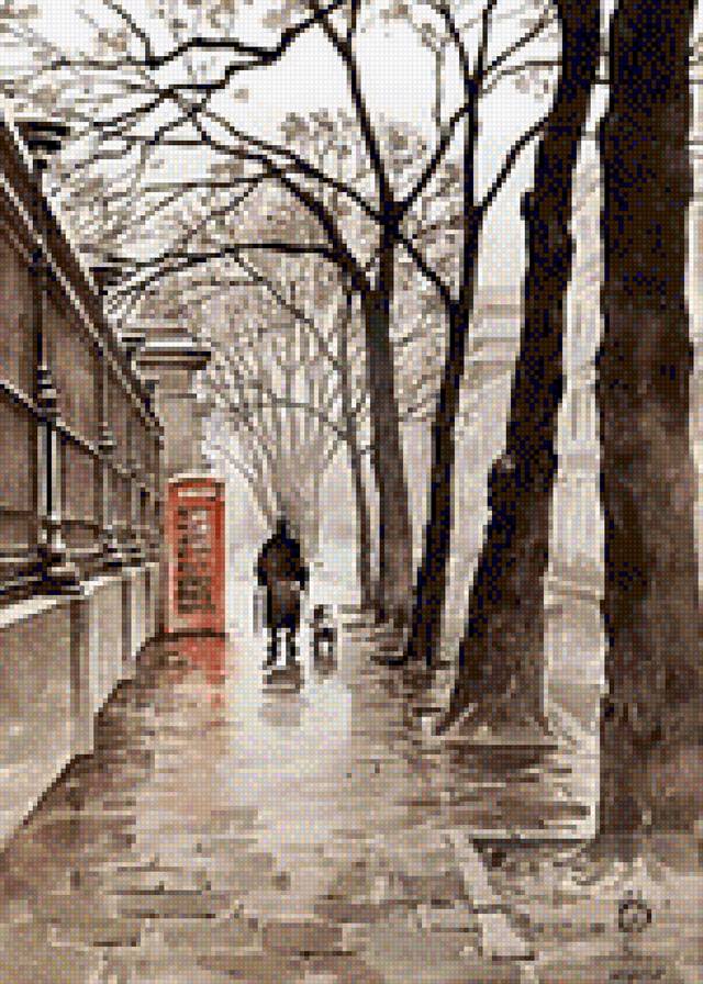 По картине худ. Лео Стэнс "После дождя" - пейзаж, живопись. - предпросмотр