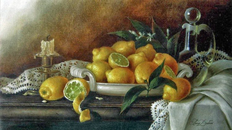 лимончики - фрукты, кухня, свечи - оригинал