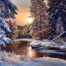 Схема вышивки «лес»