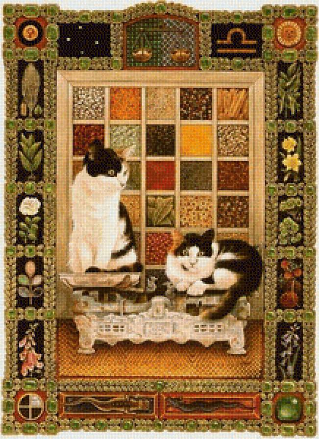 waga - znaki zodiaku, kot - предпросмотр