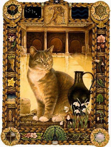 wodnik - znaki zodiaku, kot - оригинал