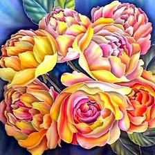 Схема вышивки «Пионы»