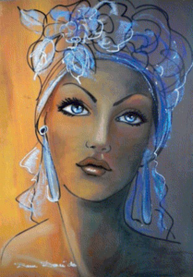 "женский образ" - шляпка, портрет, девушка, живопись - предпросмотр