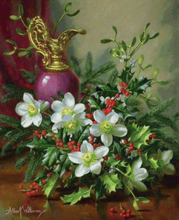 Натюрморт с кувшином - цветы, кувшин, натюрморт - предпросмотр