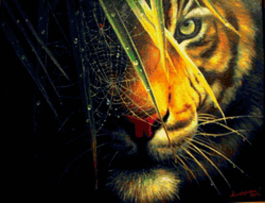 Терпение. Автор Алатырский В.В. - животные, тигр, природа - предпросмотр