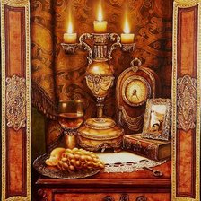 Схема вышивки «Натюрморт. Автор Сергей Кустарев»