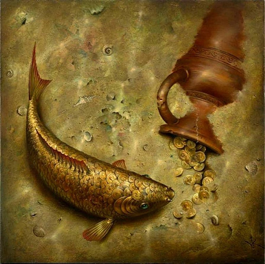 Золотая рыбка - золото, золотая рыбка - оригинал