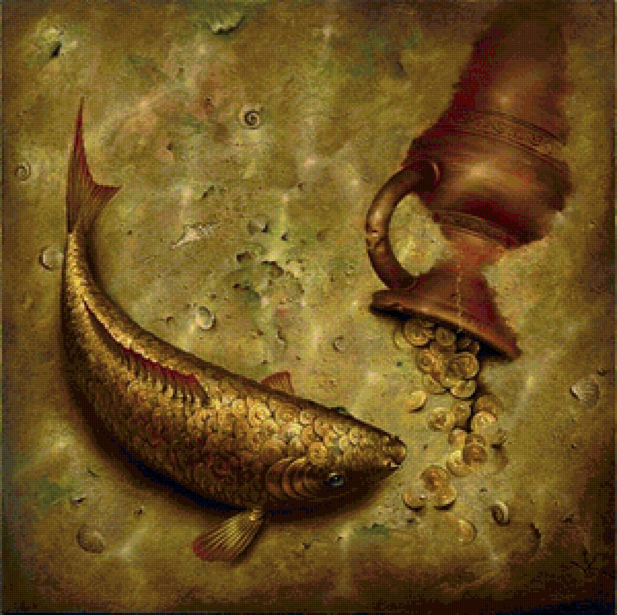 Золотая рыбка - золотая рыбка, золото - предпросмотр