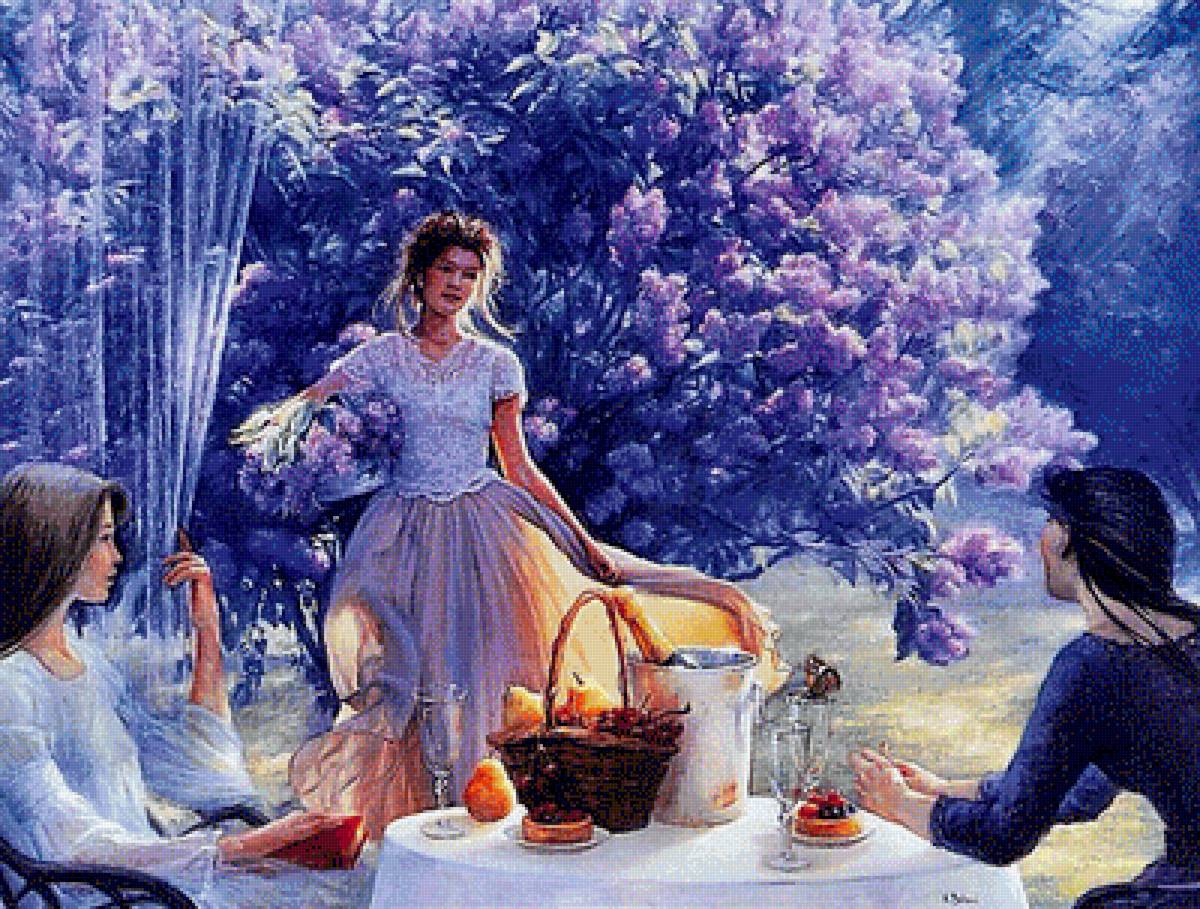 по картине худ. Helene Beland. Сирень. - сирень, живопись - предпросмотр