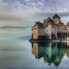 Схема вышивки «Крепость на берегу»