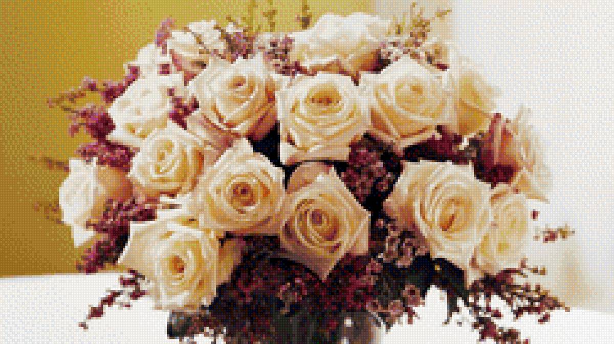букет роз - ваза, розы, букет - предпросмотр