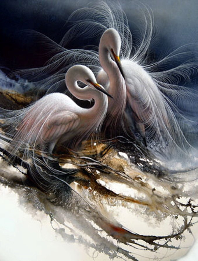 цапли - птицы - оригинал