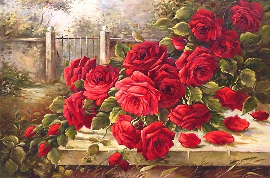 "как хороши,как свежи были розы..." - роза, розы, красные цветы - оригинал