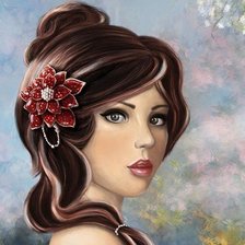 Схема вышивки «девушка7»