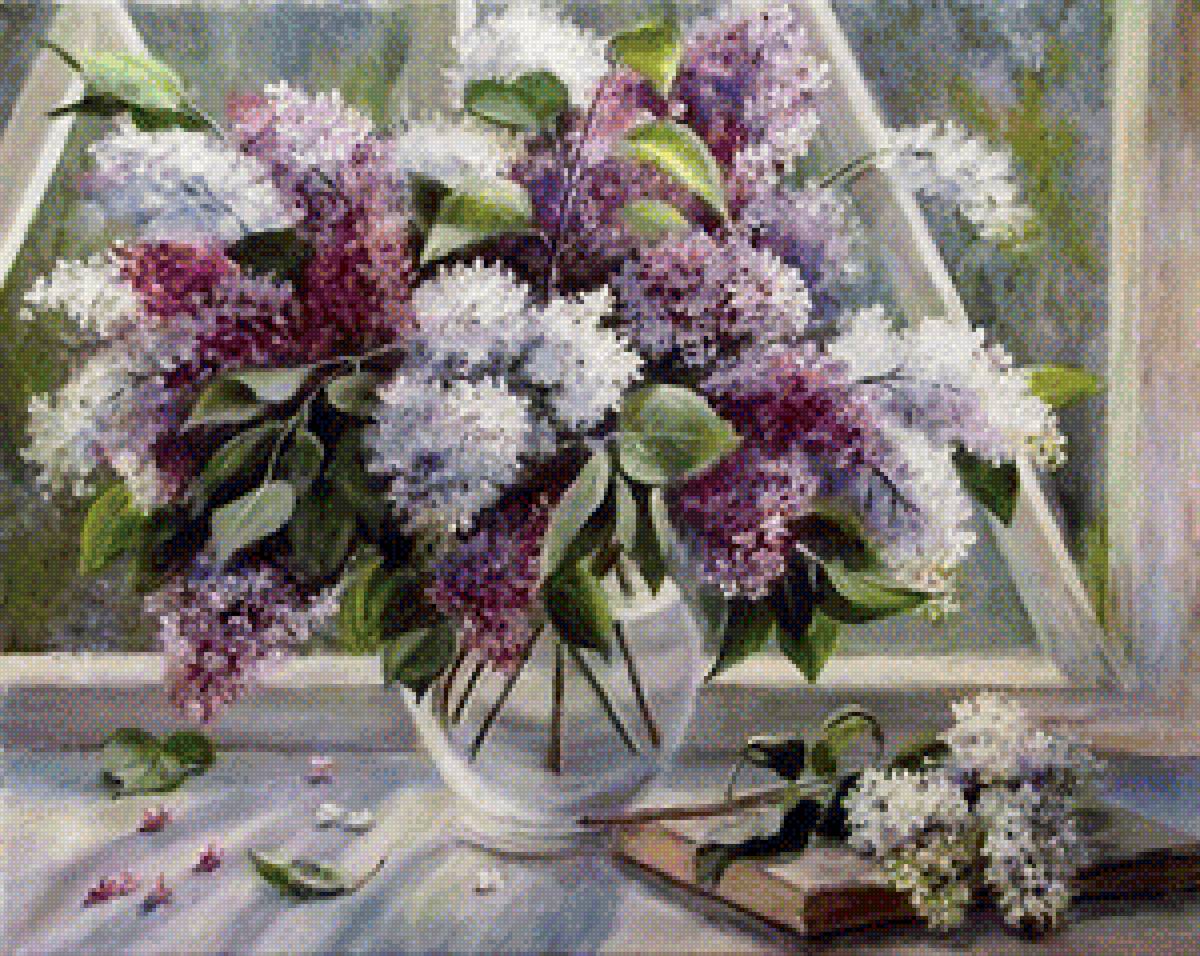 сирень - букет, сирень, цветы - предпросмотр