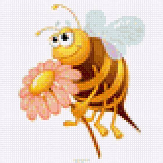 Пчела, схема для вышивки